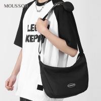 MOUSSON กระเป๋าผู้หญิงใหม่กระเป๋าสะพายไหล่แฟชั่นกระเป๋า Crossbody กระเป๋า Ins ผ้าใบความจุขนาดใหญ่ลมกระเป๋า Mori กันน้ำไนลอนพักผ่อนนักศึกษา