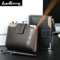 Baellerry Short Men Wallets Zipper Hasp Coin Pocket Male Clutch Wallets Quality Card Holder Photo Holder Slim nd Men Purse