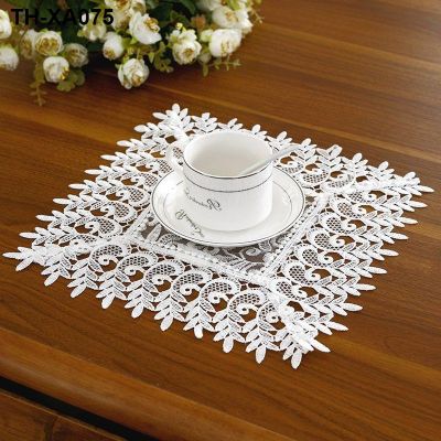 Hydratight European lace doily cloth art heat insulation square cup mat iron contemporary and contracted optional