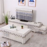 Corinada Wedding Decoration Table Cloth LCD TV Cover Lace Hanging Dust Rectangular Washable Dust-proof Home Decor Party Tablecloth