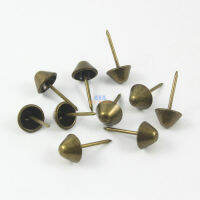 200 Pieces Antique Brass Bucket Shaped Upholstery Tacks Nails 11x23mm