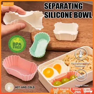 3pcs Reusable Silicone Bento Divider Cup Easy Clean Accessories