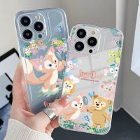 สำหรับ OPPO A16 A15 A16E A16k A95 Reno6 Z 5G A94 A54 A74 4G A53 A76 A96 A12 A5S A52 A92น่ารัก Linabell Good Friend หมีคุณภาพสูงสแควร์ Edge Full Len กรณีป้องกัน