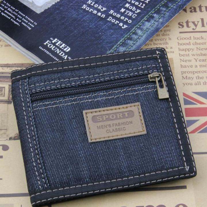 2019 New Vintage Slim Denim Canvas Wallets Women / Men Quality Best Gift  For Boyfriend Short Zipper Coin Bag Small Purses | Lazada Ph