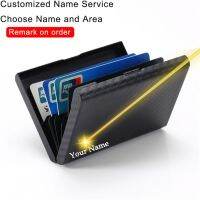 【CC】 Bycobecy Custom Name Carbon Card Holder Metal Plastic NFC Wallet Document Organizer Wallets Men