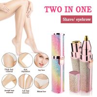 ZZOOI 2 IN 1 Electric Epilator Eyebrow Trimmer Protable Female Body Facial Depilator Painless Facial Hair Removal Women Shaver