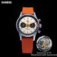 【HOT】 Sugess ST19 Movement Swanneck Wristwatch Mechanical Chronograph Sappire Limited Racing 1963