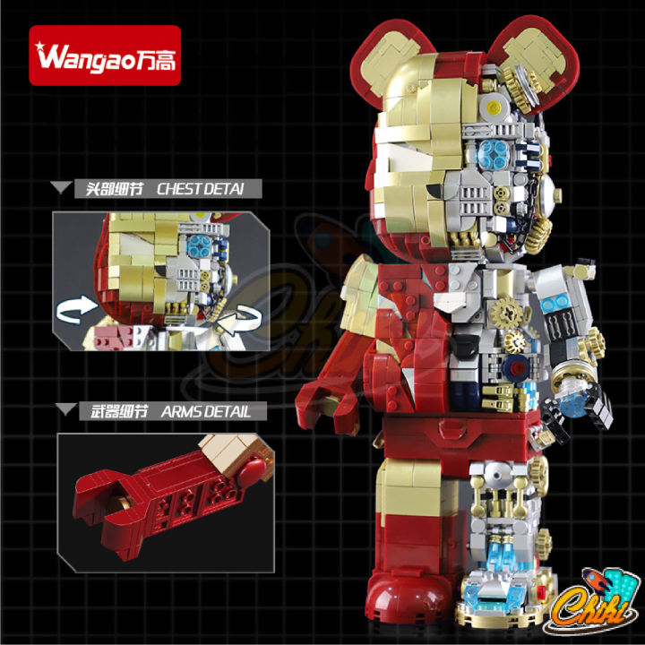 ตัวต่อ-wangao188004-iron-man-bear-robot-ไอรอนเเมน-โรบอร์ท-แบบริคครึ่งโรบอท-ขนาดเท่ากับ-400