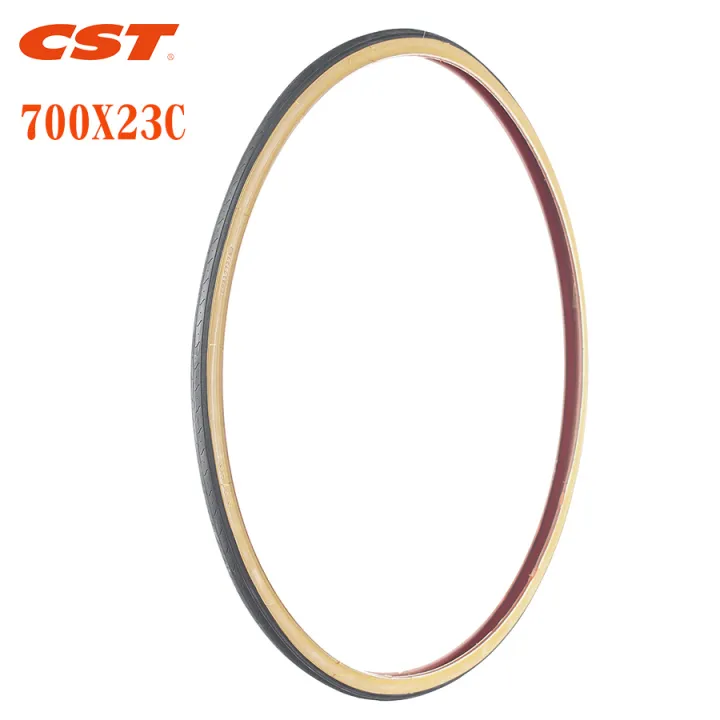 CST C740 700C Road bike tire 700x23C ultralight retro yellow side bike