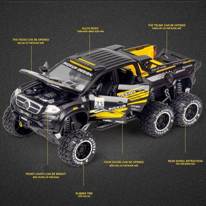 ใหม่128-x-class-exy-6x6ยางรถยนต์รุ่นแม็กซ์-die-cast-โลหะของเล่นรถออฟโรดด้วยเสียงและแสงของที่ระลึกคอลเลกชันสำหรับเด็ก