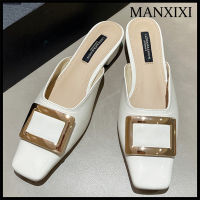 MANXIXI รองเท้าแตะเรียบรองเท้าแตะผ้าไหมสำหรับผู้หญิงสวยรองเท้าผ้าใบแฟชั่น (ขนาด35-39)