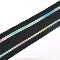 Rainbow Zipper Tape Mixed Nylon Coil Zippers Bulk #5 #3 Sewing Rainbow Zippers for Tailor Sewing Crafts for Jacket Purse DIY Door Hardware Locks Fabri