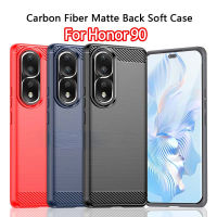 สำหรับ Huawei Honor 90 70 Pro เคส70Pro 90Pro Honor90Pro 5G 2023เคสโทรศัพท์ป้องกันกันชนคาร์บอนไฟเบอร์เคสซิลิโคนกันกระแทกฝาหลัง