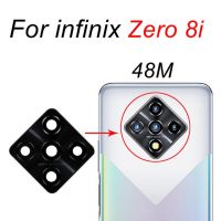 สำหรับ Infinix Zero 8 8i อะไหล่กระจกเลนส์กล้องถ่ายรูปด้านหลัง + สติกเกอร์กาวติด X687B X687