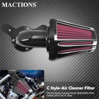 รถจักรยานยนต์ Air Cleaner Intake Filter Kit สำหรับ Harley Touring Street Electra Glide Dyna Sofatil Breakout Slim FLS Road King FXDLS