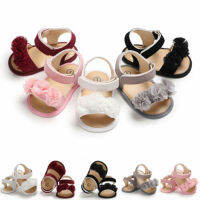 【Beautywoo】เด็กฤดูร้อน Clogs 0-18M ทารกแรกเกิดเด็กทารกผู้หญิงเจ้าหญิงรองเท้าแตะลายดอกไม้รองเท้าผ้าใบอ่อน Walkers รองเท้า