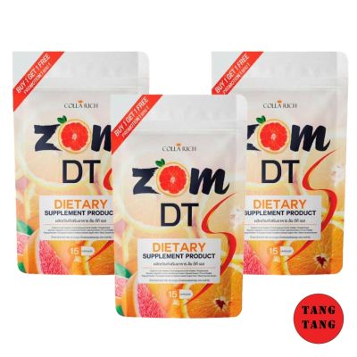 ของแท้!! (1แถม1) Zom DT ส้มดีที ดีท็อกซ์ คอลลาริช บรรจุ 15 แคปซูล