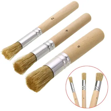 6Pcs Stencil Brushes For Acrylic Paint, Stencil Brush, Wooden Stencil  Brushes, Natural Bristle Stencil Brushes Set For Acrylic Oil Watercolor Art