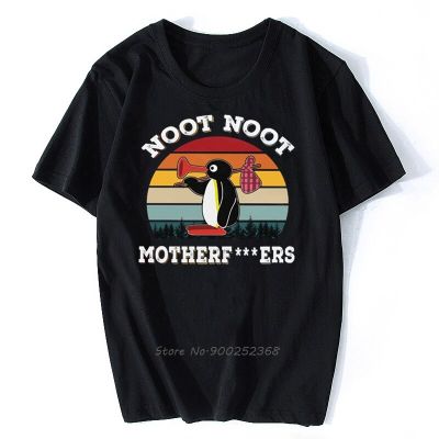 Funny Noot Noot Pingu Meme T Shirt Vintage Short Sleeves Cotton Graphic T-Shirt O- Neck Casual Pinguin Lover Tee Gift Harajuku 【Size S-4XL-5XL-6XL】