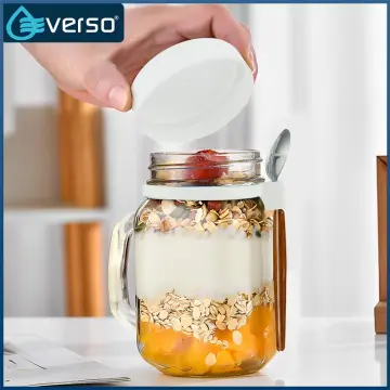 4PCS Overnight Oats Containers Overnight Oat Jars With Spoons