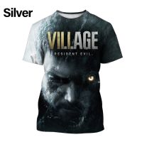 2023 Customized Fashion Hot Summer Game Resident Evil Village 3D Printed T-shirt Casual Street Harajuku  Fun Round Neck T-shirt Top with Short Sleeves，Contact the seller for personalized customization