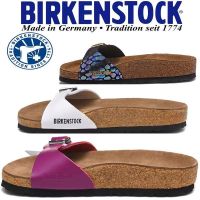 Birkenstock Madrid รองเท้าแตะลําลอง พื้นนิ่ม แต่งหัวเข็มขัดไม้ตรง แฟชั่นฤดูร้อน สําหรับผู้ชาย และผู้หญิง 〖QYUE〗