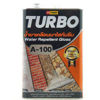 น้ำยาเคลือบเงาใสกันซึม TURBO A-100 ฟิล์มเงา  แห้งไว ใช้ได้ทั้งภายนอก-ภายใน ปริมาตรสุทธิ  3.785ลิตร