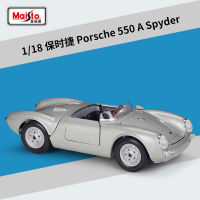 Maisto 1:18 Porsche 550 a Spyder Convertible Car Simulation Alloy Car Finished Model with Base