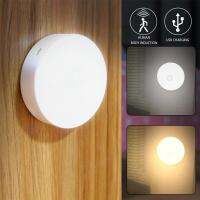 hot！【DT】 Sensor Night Bedroom Lamp USB Rechargeable Energy-saving Wall-Mounted Induction