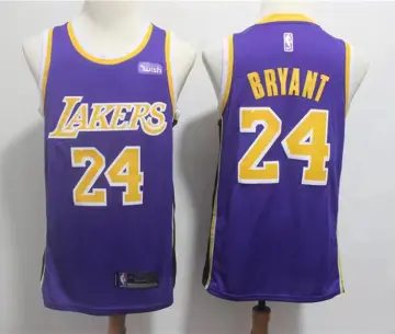Los Angeles Lakers Kobe Bryant 24 Purple Basketball Jersey NBA Retro  Commemorative Edition Swingman Shirt