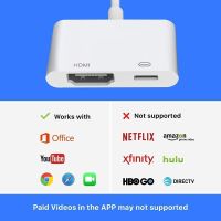 【cw】 2 In 1 Lighting To Digital AV Adapter for IPad IPhone 12 11 13 Pro Max 1080P Screen with Charging Converter TV Monitor