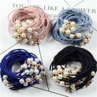 [HOT W] 10ชิ้น/เซ็ต Basic Knot ไข่มุกผมวงยืดหยุ่นสำหรับหญิงสาวผู้ถือหางม้ายาง Scrunchies ชุดอุปกรณ์เสริมผม