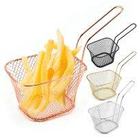 1Pc Stainless Steel Mini French Fries Frying Baskets Food Presentation Filter Potato Cooking Tool Chef Basket Strainer Tool