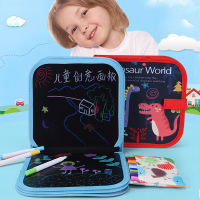 Children DIY Portable Graffiti Blackboard Drawing Board Double-Sided Repeated Erasing Toys with 12 Colored Erasable Pens M09