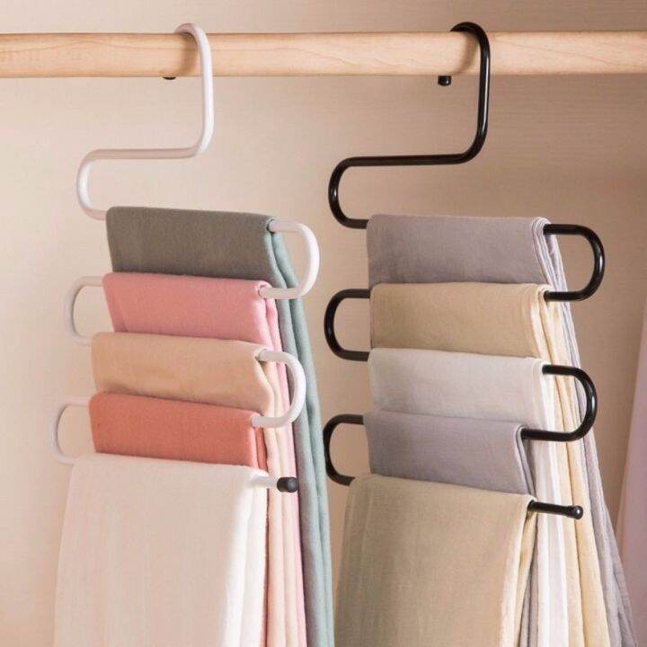 ไม้แขวนกางเกง-ที่แขวนกางเกง-5-ตัว-ปรหยัดพื้นที่-trousers-hanger-kujiru