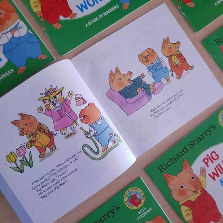 หนังสือ-richard-scarrys-richard-scarrys-pig-willpig-wont-brand-new-ปกอ่อน-มี-sticker-printed-in-usa