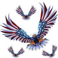 new prodects coming 1 Set/4Pcs Car Decal Flying Hawk Auto Truck Hood Side Eagle USA Flag Sticker