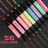 Double Acrylic Pen Ink Water-based Acrylic Marker Refill Hand-painted Graffiti Fluorescent Paint Waterproof Signature Pen Highlighters Markers