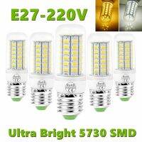 ?ห้ามพลาด! หลอดไฟ LED 5730 SMD E27 หลอดไฟ LED ประหยัดพลังงานข้าวโพด อัลตร้าไลท์ คูลไลท์ วอร์มไลท์ 220V ราคาถูก