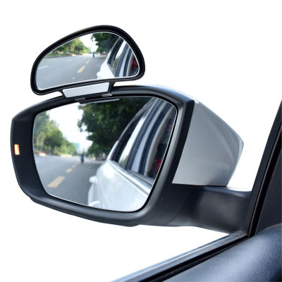รถมองหลังจุดบอดกระจกเสริม360°หมุนรถมุมมองขนาดใหญ่มุมกว้างกระจกจุดบอดรถโค้ชกระจกมองหลัง