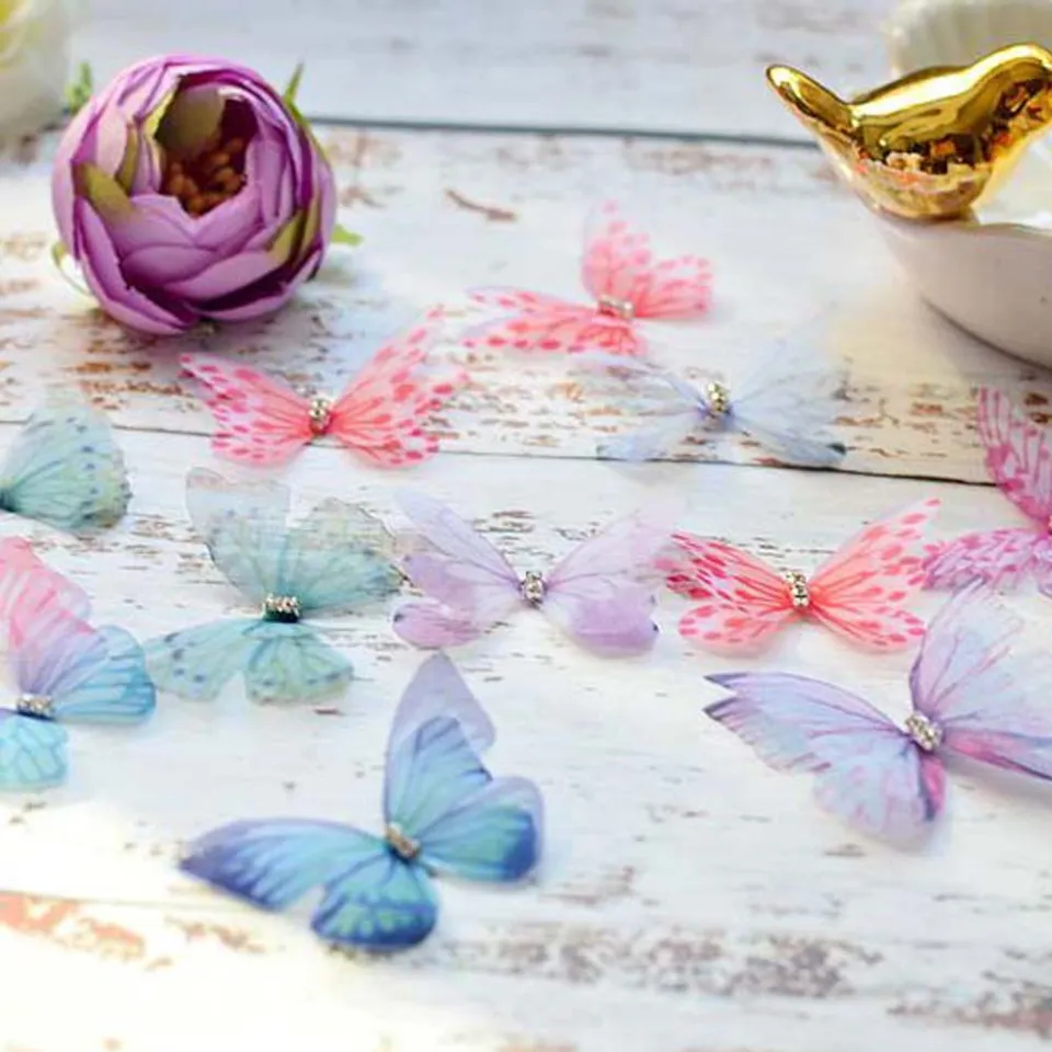 Chiffon Party Decoration Embellishment, Butterflies Applique