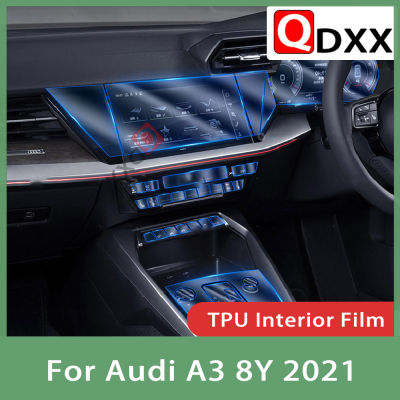 สำหรับออดี้ A3 8Y 2021ภายในรถคอนโซลกลางใส TPU ฟิล์มป้องกันป้องกันรอยขีดข่วนฟิล์มซ่อม LHD RHD อุปกรณ์เสริม