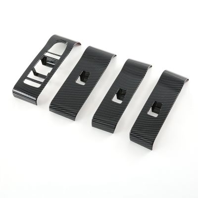 Car Carbon Fiber ABS Car Windows Control Panel Cover Trim Stickers for BYD ATTO 3 Yuan Plus 2022