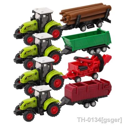 ✕♨❖ Tractor Push And Go Car Die Cast Pull Back Engineering Educational Powered Vehicles Kids