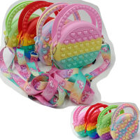 New pop it Love Simple Dimple Messenger Bag Fidget Toys Push Bubble Antistress Children Toys Keychain Wallet for Children Toys