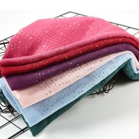 【YF】 Glitter Stripe Sequins Viscose Cotton Scarf Women Wraps Plain Muslim Hijab Headband Fringe Headscarf Long Shawl 70x180cm