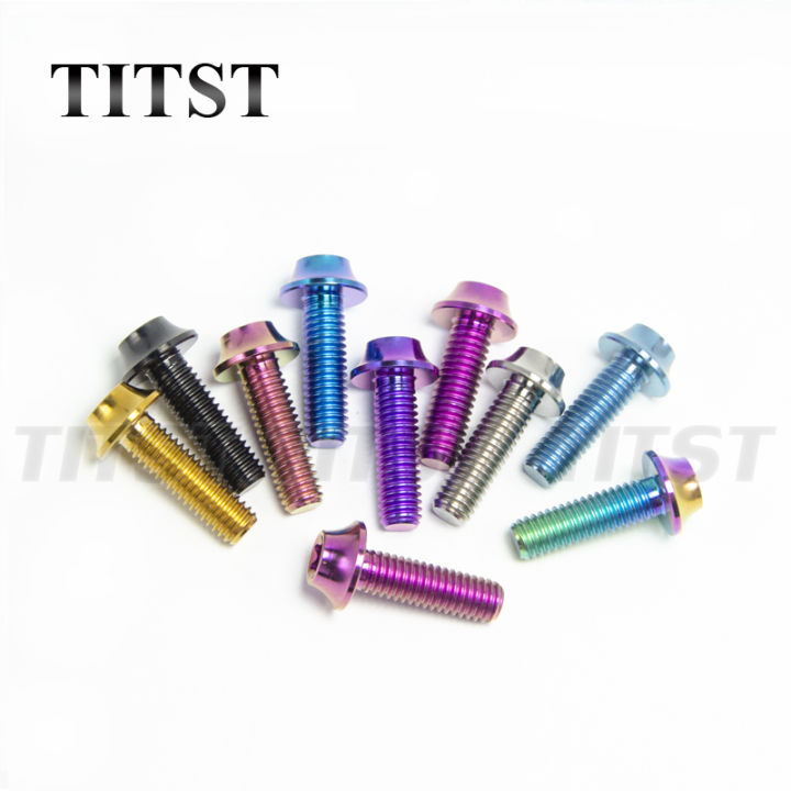 สลักเกลียวไทเทเนียม-titst-m6x16mm-m6x20mm-หัว-torx-สกรูไททาเนียมชิ้นส่วนจักรยาน