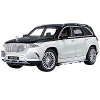 1:24 Benz Maybach รุ่นรถโลหะผสม Gls600 Mainan Pull Back เสียงและเบารถ Suv Off-Road รถเด็กของขวัญตกแต่ง