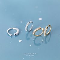 {Han ornaments}Colusiwei ต่างหูแบบหนีบสำหรับผู้หญิง925เงินสเตอร์ลิงคุณภาพสูง Cubic Zirconia Tiny Ear Cuff เครื่องประดับ Fine