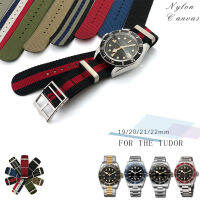 20มม. 22มม. ไนลอน Nato สายคล้องคอ Stripe Watchband Fit สำหรับ Tudor Black Bay Rolex CASIO Seiko Water Ghost ผ้าสร้อยข้อมือ